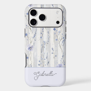 Pretty Chic Lavender Floral Stripes