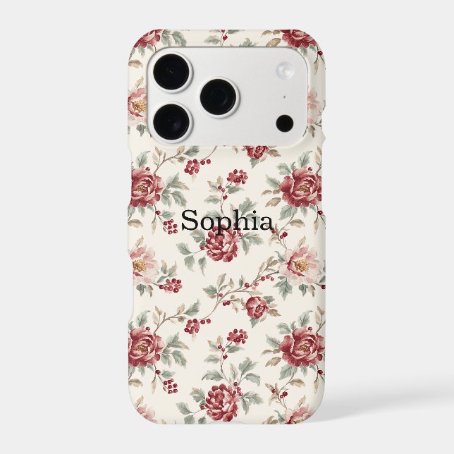 Pretty Chic Red Cream Floral  (Back)