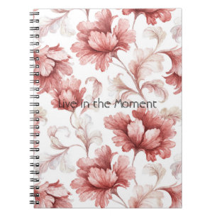 Pretty Chic Red Flowers Notebook