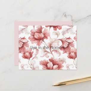 Pretty Chic Red Flowers Postcard