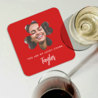 Pretty Chic Red Lucky In Love Irish Shamrock Photo