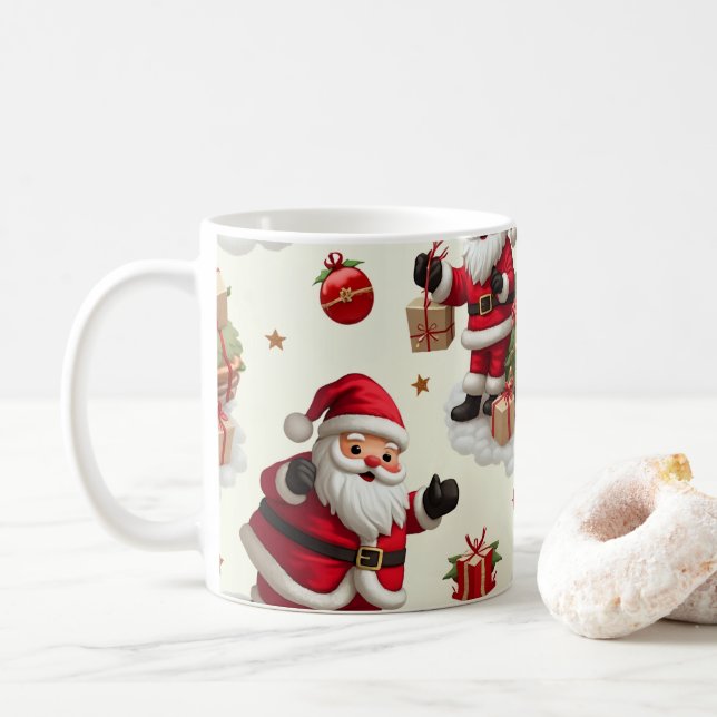 pretty christmas cushion coffee mug (With Donut)