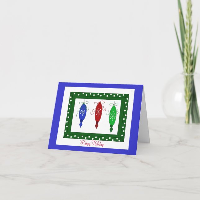 Pretty Christmas Decor Holiday Card (Front)