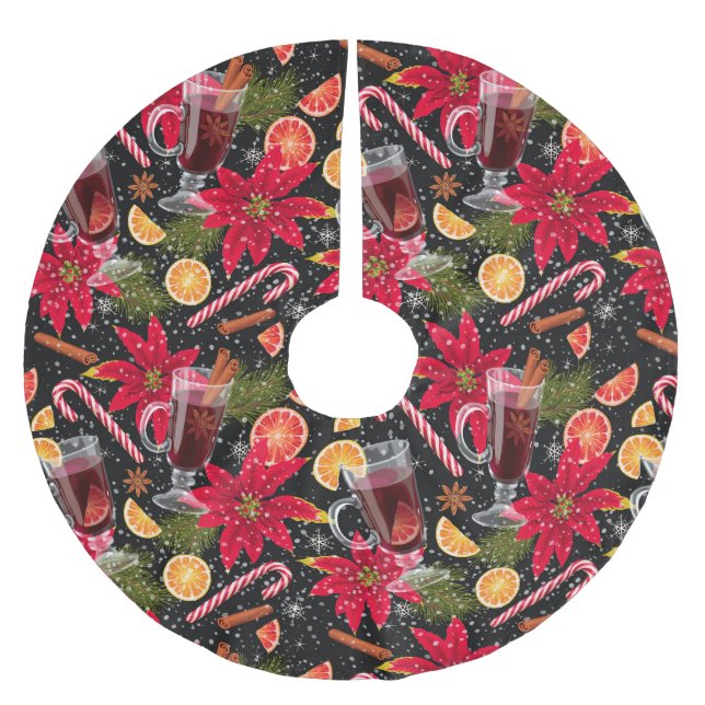 Pretty Christmas Pattern  Brushed Polyester Tree S Brushed Polyester Tree Skirt (Front)