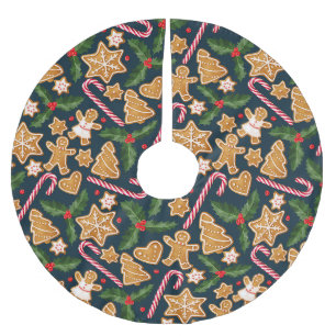 Pretty Christmas Pattern Brushed Polyester Tree S Skirt