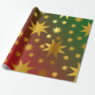 Pretty Christmas Stars Decoration Wrapping Paper