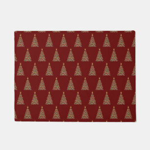 Pretty Christmas Tree Pattern Stylish Holiday Doormat