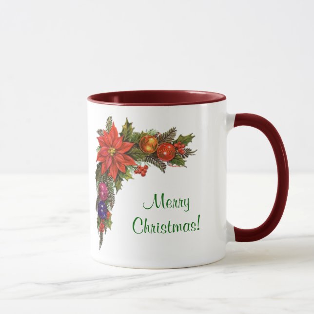 Pretty Christmas Wreath Mug (Right)