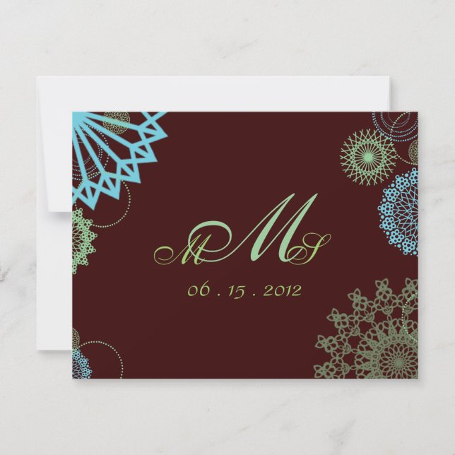Pretty Circles Chocolate RSVP Card (Front)