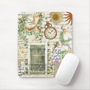 Pretty classic collage art greek statue antique mouse mat
