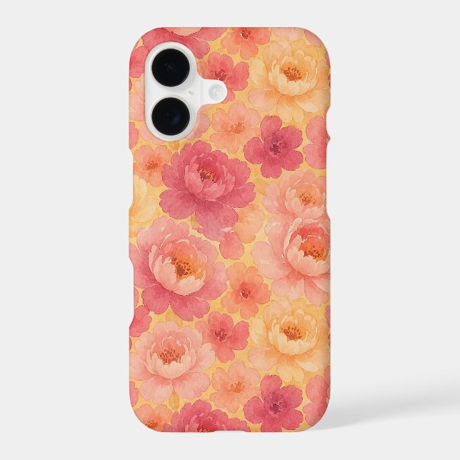 Pretty Classy Peony Flowers Watercolor Art (Back)