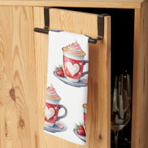 Pretty coffee kitchen towels 