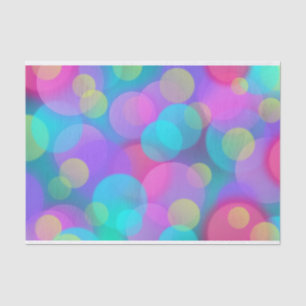 Pretty Colorful Bokeh Circles Design Tissue Paper