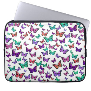 Pretty Colorful Butterflies Pattern Laptop Sleeve