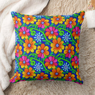 Pretty Colorful Floral Cushion