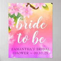 Pretty, Colorful Pink Floral "Bride to Be" Welcome