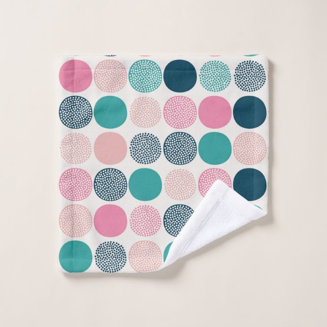 Pretty Coloured Polka Dots Wash Cloth (Wash Cloth)