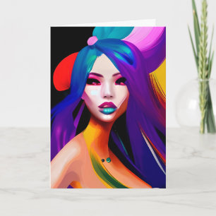 Pretty Colourful Abstract Art Have a Beautiful Day Card