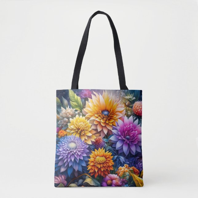 Pretty Colourful Ai Art Flowers  Tote Bag (Front)