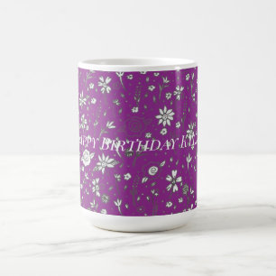 Pretty Colourful Birthday Doodle Flower For Her Mu Coffee Mug