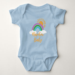 Pretty Colourful Boho Rainbow Baby Shower Favour Bodysuit