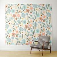 Pretty Colourful Ditsy Floral White Design
