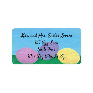 Pretty Colourful Easter Eggs Address Labels