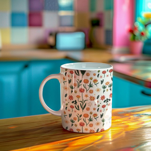 Pretty Colourful floral Pattern  Coffee Mug (Creator Uploaded)