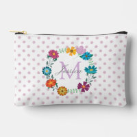 Pretty Colourful Flower Wreath Personalised Dotty