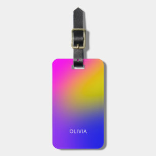 Pretty Colourful Gradient Luggage Tag