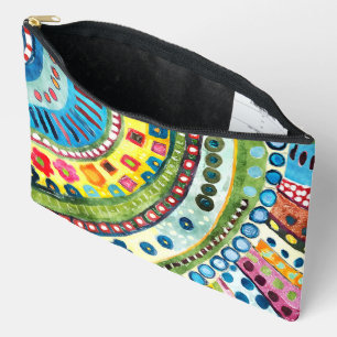 Pretty Colourful Hippie Abstract Accessory Pouch