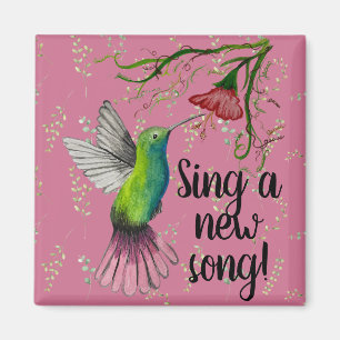 Pretty Colourful Hummingbird Christian Magnet