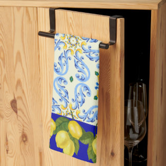 Pretty Colourful Italian Tile Look Kitchen Towel