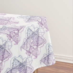 Pretty, Colourful, Ornate Jewish Stars  Tablecloth