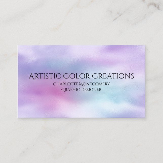 Pretty Colourful Sky Graphic Designer Business Card (Front)