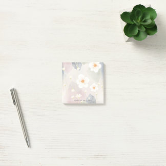 Pretty Colourful Watercolor Flowers Custom Floral Post-it Notes
