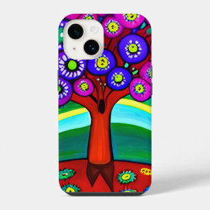 Pretty Colourful Whimsical Folk Art iPhone 14 Case