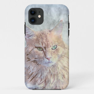 Pretty Cool Cat Artwork iPhone 11 Case