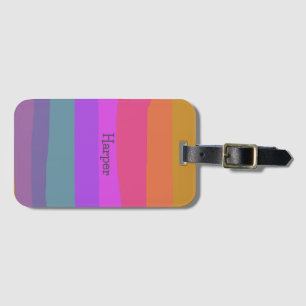 Pretty Cool Colourful Girls Luggage Tag