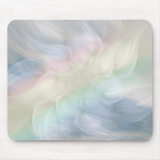 Pretty Cool Pastel Rainbow Mandala design Mouse Mat (Front)