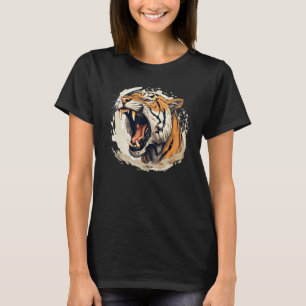 Pretty cool Tiger Face for Sabertooth and big Cats T-Shirt