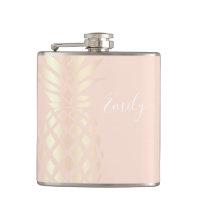 Pretty copper rose gold pineapple & blush pink
