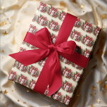 Pretty Coquette Wrapped Present for Christmas Wrapping Paper<br><div class="desc">Capture the Christmas spirit with this beautiful, coquette wrapping paper with a pretty, red and white, polka dot, bow wrapping around a red and white, polka dot box, surrounded with boughs of holly, pinecones and berries. A single, tiny, white daisy style flower in centre of bow. Create your holly, jolly...</div>