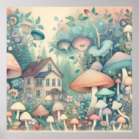 Pretty Cottage Core Whimsical Village