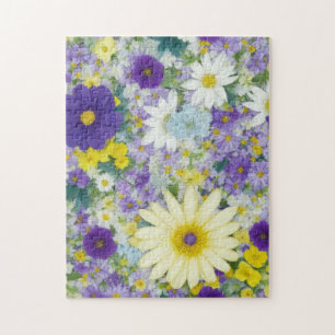 Pretty Cottage Flowers Jigsaw Puzzle