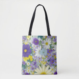 Pretty Cottage Flowers Tote Bag