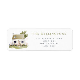 Pretty Cottage Return Address Label