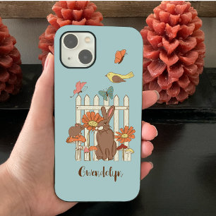 Pretty Cottagecore Birds and Animals Personalised iPhone 13 Case