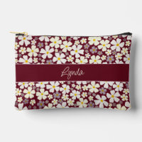 Pretty Cream Flower Power on Autumn Burgundy