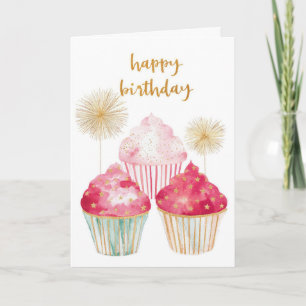 Pretty Cupcake Birthday Card